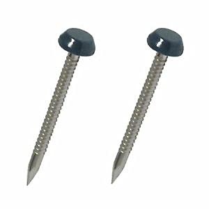 250 x UPVC 40mm Poly Top Pins Nails Plastic Headed Fascia Fixings (Anthracite Grey) Anthracite Grey