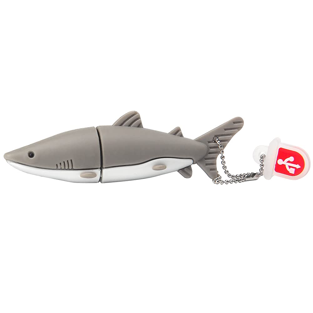 USB Flash Drives 32G, USB Pen Drive Waterproof USB Stick, Gift for Students Girls Girls（Shark，32GB） 32GB Shark