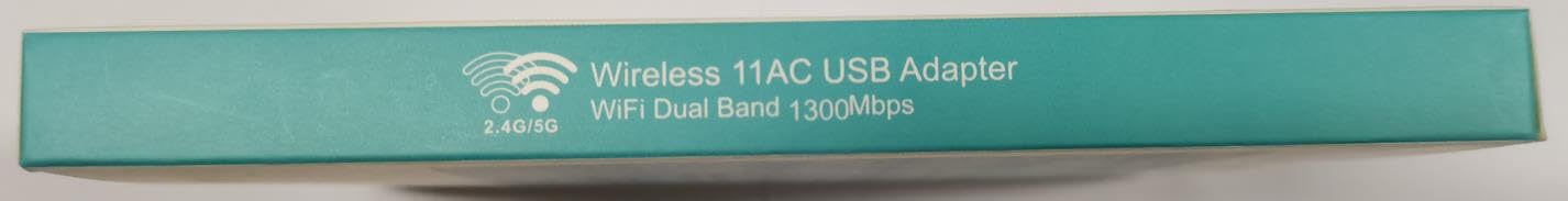 1300Mbps WiFi Dongle for PC: 5.8G/2.4G Dual Band USB WiFi Adapter for Desktop PC, USB 3.0 PC WiFi Adapter, 802.11ac WiFi USB, 2x5dBi WiFi Antennas USB WiFi Dongle for Windows XP/Vista/10/8/7/Mac