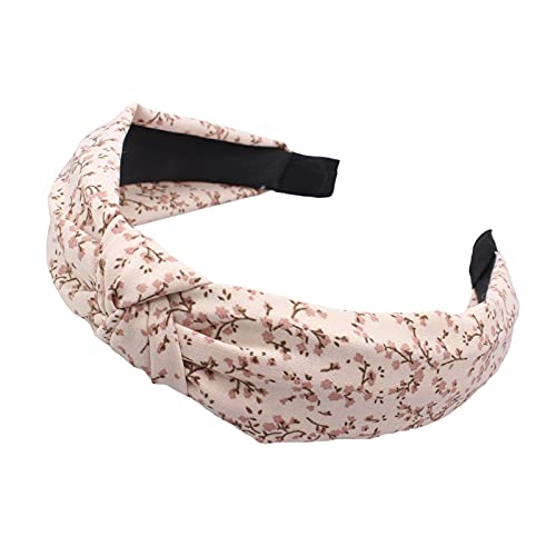 Women's Headbands Boho Hair Band Vintage Elastic Printed Head Wrap Stretchy Moisture Hairband Twisted Cute Hair Accessories (ArchSmalFlower6) ArchSmalFlower6