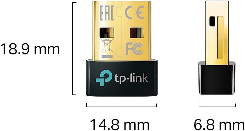 TP-Link Nano USB Bluetooth 5.3 Adapter for Multiple Devices, Long Range Bluetooth Dongle/Receiver for Win 11/10/8.1/7, Plug and Play (UB5A) Bluetooth 5.3 Adapter|New