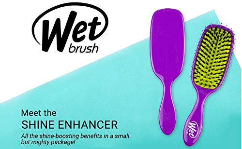 Wet Brush Shine Enhancer Paddle Brush, Marble Bronze - Hair Detangler Brush with Ultra Soft Bristles, Infused With Natural Argan Oil, Shiny Detangle & Smooth Hair, Wet or Dry, For All Hair Types