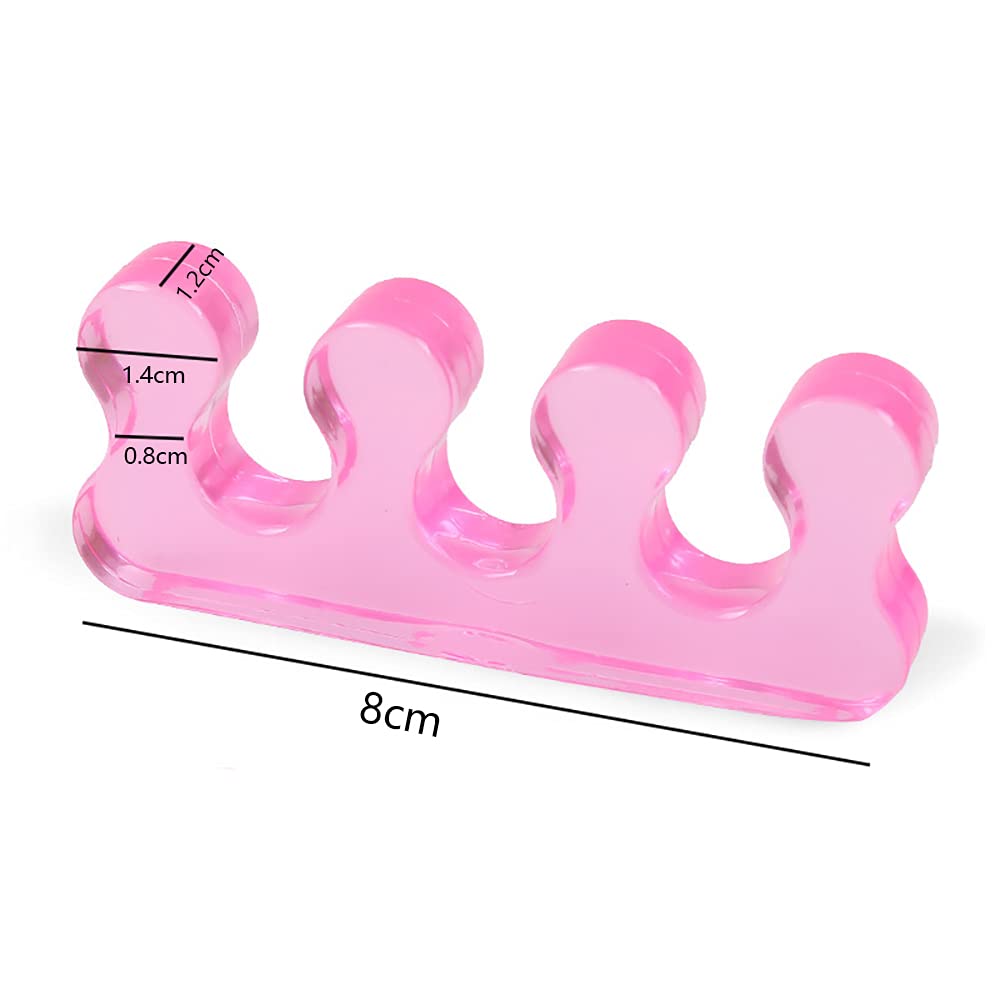 XHNFCU 2 Pairs Gel Toe Separator Toe Stretcher Divider Spacer, Suitable for Men and Women, Relaxing Toes, Pedicure, Bunion Relief, Quickly Alleviating Toe Pain After Sports Activities