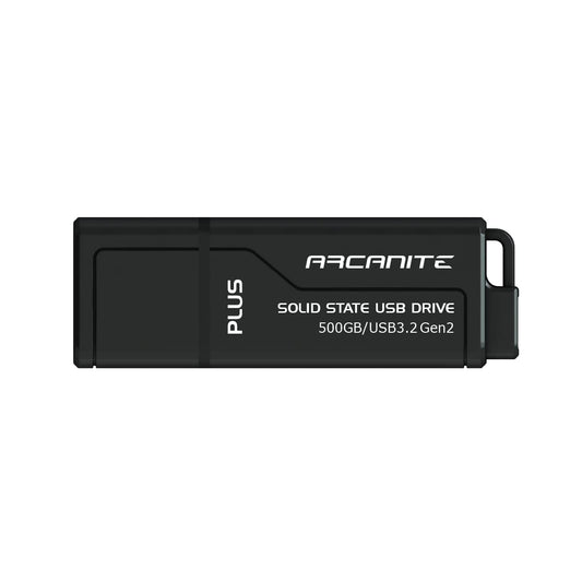 ARCANITE PLUS, 500GB Portable Solid State USB Drive, USB 3.2 Gen2 UASP SuperSpeed+. Up to 600MB/s Read, 500MB/s Write SSD-500GB