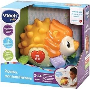 VTech - Picotton, My Lumi Hedgehog, Awakening Toy, Ball Toy - 3/24 months - Version FR