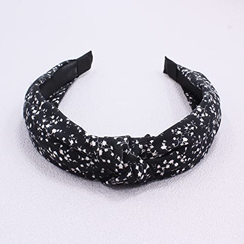 Women's Headbands Boho Hair Band Vintage Elastic Printed Head Wrap Stretchy Moisture Hairband Twisted Cute Hair Accessories (ArchSmalFlower6) ArchSmalFlower6