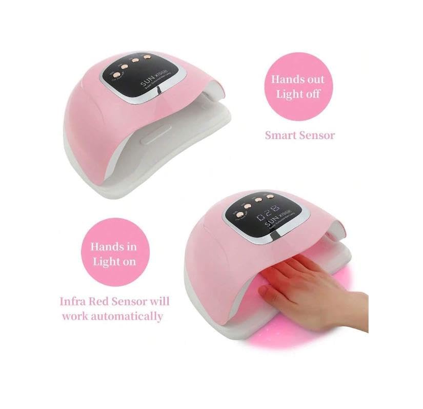 WY8 Pink Lady Nail Dryer Lamp Sun X15 Max 280W High Power 66LEDS Fast Curing Auto Sensing Dryer UV LED Ice Lamp Pedicure Light Drying Gel Polish Nail Art