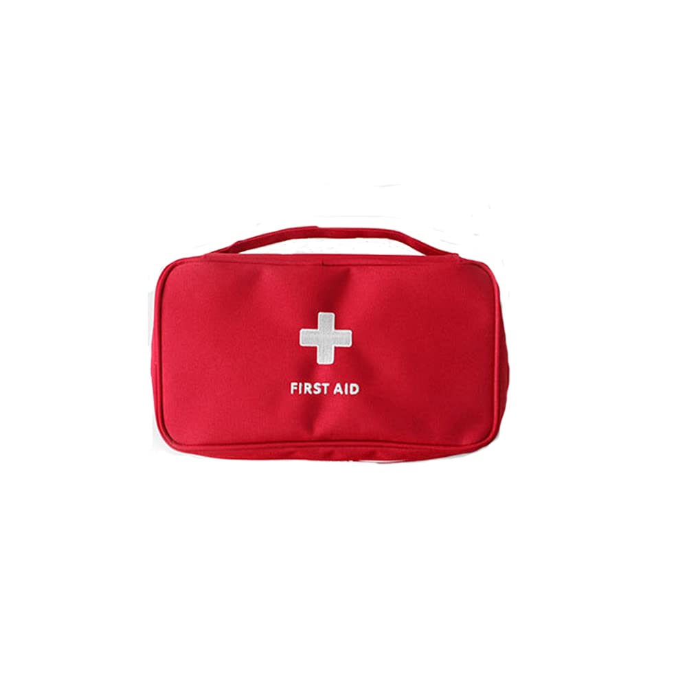 XINGSUI 1 Pieces Safety First aid Empty Grab Bag,Portable Travel First aid kit Mini Medical Bag, Drug Pack Storage Bag Empty (Red) for Home, Office, Vehicle,Camping, Workplace & Outdoor