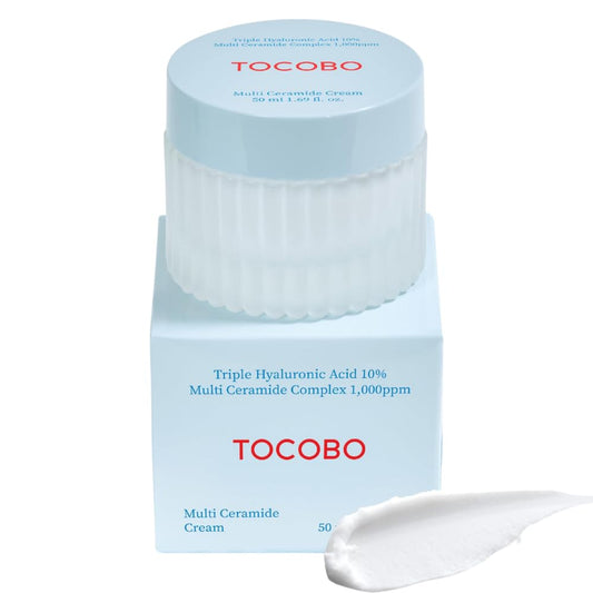 TOCOBO Multi Ceramide Cream 1.69 Fl oz / 50ml | Moisture cream, Ceramide moisturizer, Korean Skin Care,Sensitive Skin | Korean Vegan Cream