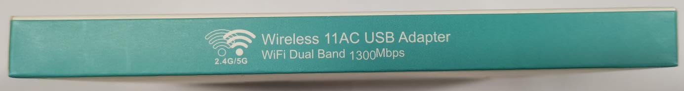 1300Mbps WiFi Dongle for PC: 5.8G/2.4G Dual Band USB WiFi Adapter for Desktop PC, USB 3.0 PC WiFi Adapter, 802.11ac WiFi USB, 2x5dBi WiFi Antennas USB WiFi Dongle for Windows XP/Vista/10/8/7/Mac