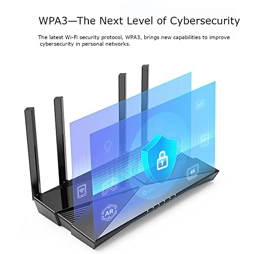 TP-Link Archer AX53 AX3000Mbps WiFi 6 Router, WiFi Router, Gigabit VPN Router, Internet Booster Routers, WiFi Booster, Ultra-Low Latency, EasyMesh, WPA3, Ideal for Gaming, Compatible with Alexa AX3000 WiFi 6