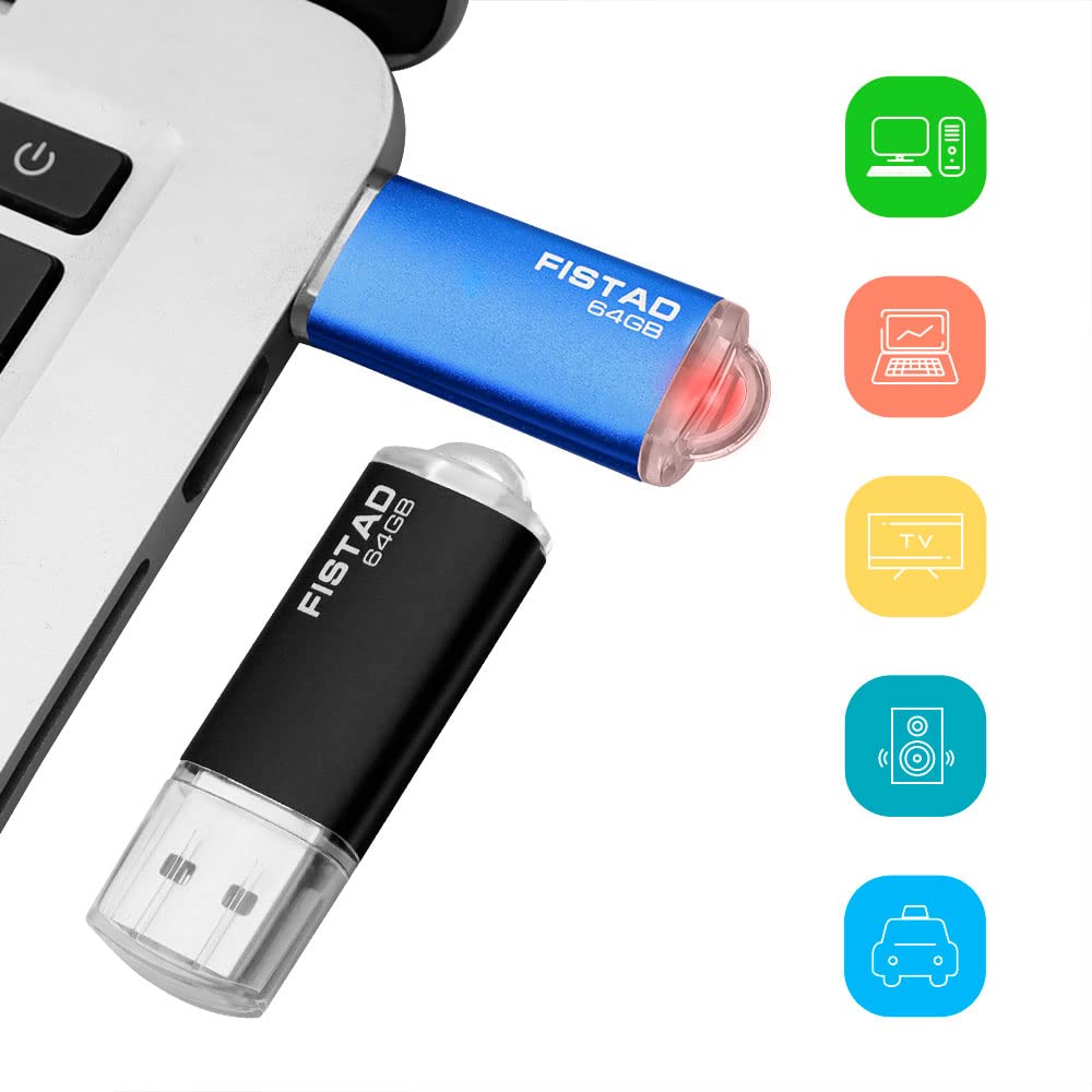 64GB USB Memory Stick USB 2.0 Flash Drive Thumb Drive Pen Drive -2PS TY-64GB-2PS