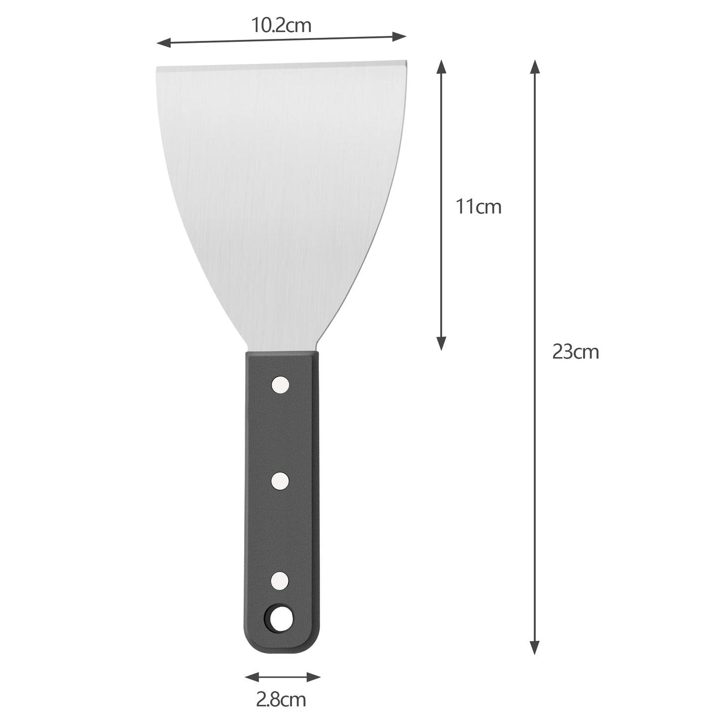 2 Pieces Griddle Scraper, Joyfair Stainless Steel Slant Edge Grill Scrapers for Food Service/Cooking/Cleaning, Ideal for BBQ Indoor & Outdoor, ABS Handle, Dishwasher Safe Stainless_Steel & ABS Plastic