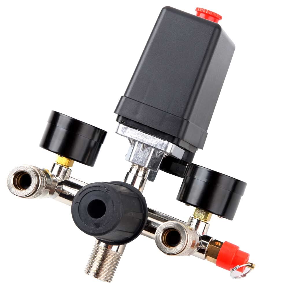 Air Compressor Pressure Control Switch with Valve Gauges Regulator