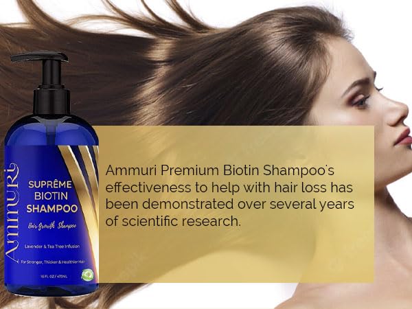 Ammuri Biotin Hair Growth Shampoo & Conditioner - DHT Blocker, Anti-Dandruff, Hair Loss & Hair Thickening Shampoo for Oily Hair - Promotes Hair Growth