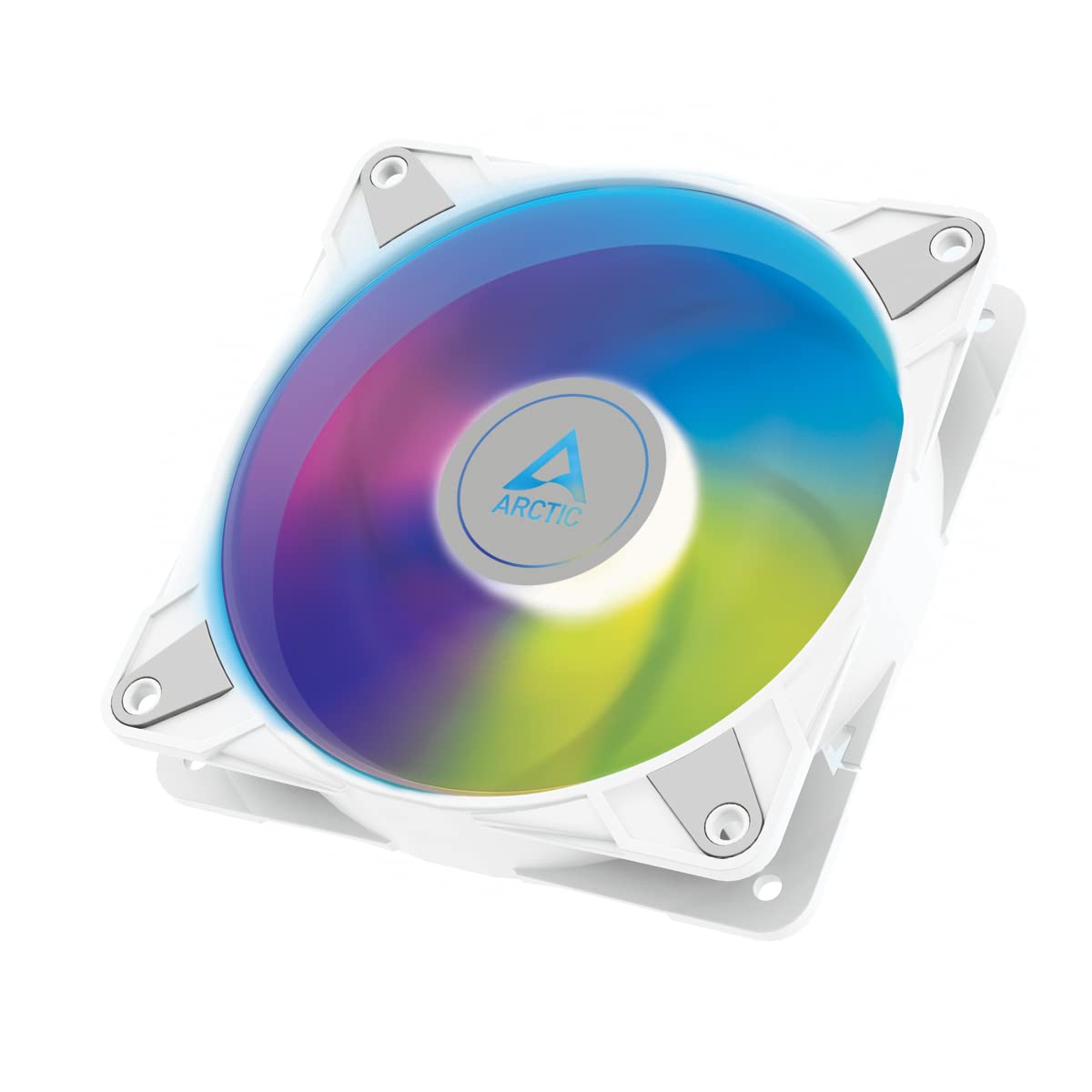 ARCTIC P14 PWM PST A-RGB - PC Fan, 140mm Fan, PC Case Fan, Optimised for Static Pressure, Semi-Passive: 200-1900 rpm (0 rpm <5%), 5V 3 Pin A-RGB LED, Single Fan - White