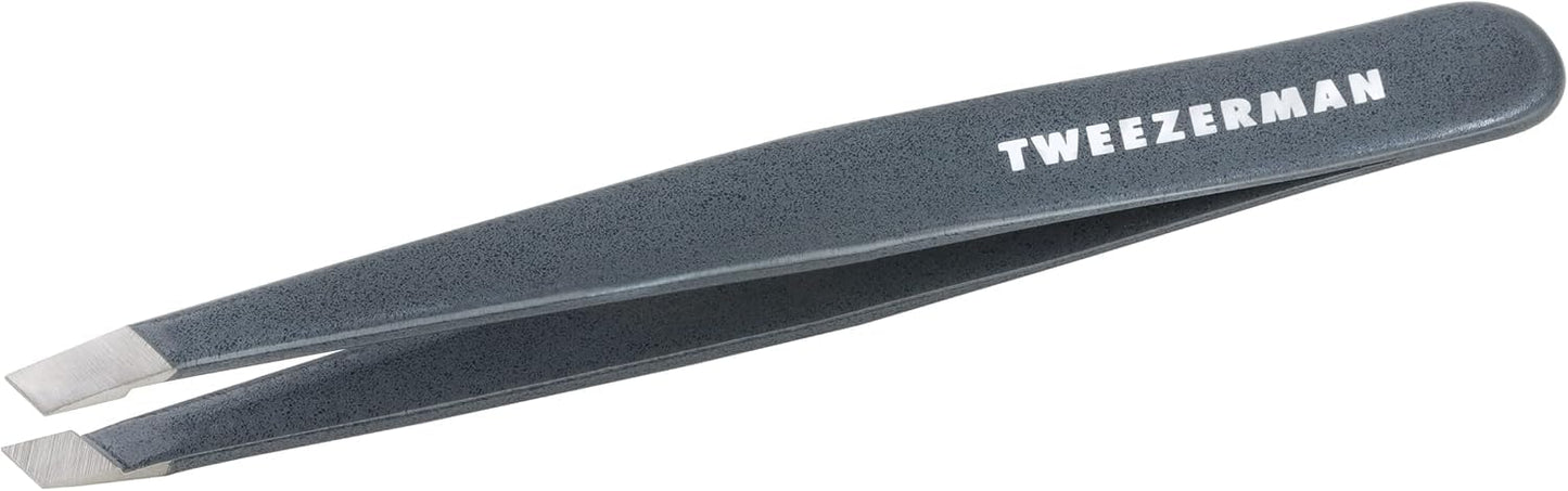 Tweezerman Stainless Steel Slant Tweezer (Blue Stone) Blue