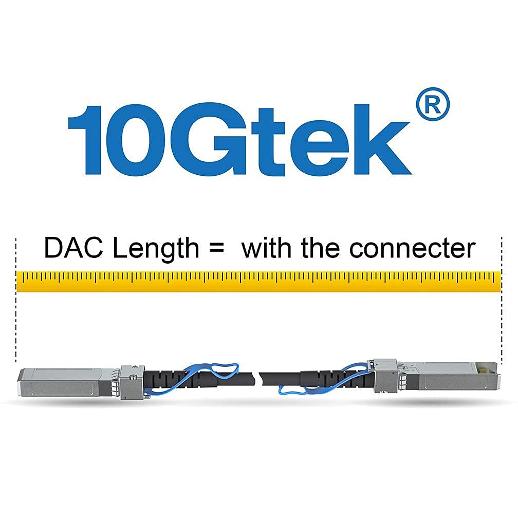 10Gtek 10Gb SFP+ DAC Twinax Cable, Passive, Compatible with HP ProCurve J9283B, HP Aruba J9283D, 3-Meter(9.8ft) 3m(9.8ft) for HPP