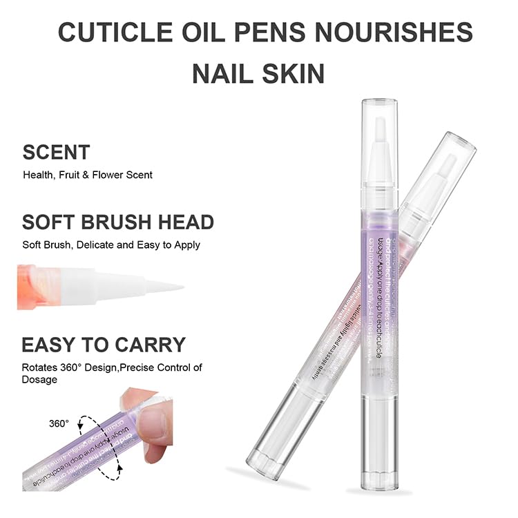 15pcs Cuticle Oil Pens,Bestauty Nail Cuticle Oil Pen Set with Natural Ingredient, Cuticle Oil for Nails for Preventing Cracking and Drying of Nails 15 Count (Pack of 1)