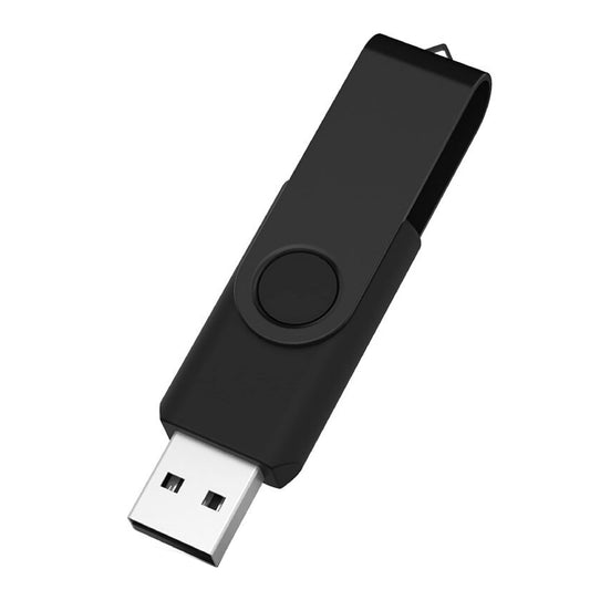 Vixelle 32GB USB Stick All-Black USB Flash Drive – Stylish 360° Metal Swivel USB Memory Sticks with Keychain Loop – Portable USB Pen Drive Bulk Pack for PC, Mac, TV, Car Audio, Video 1 Pack