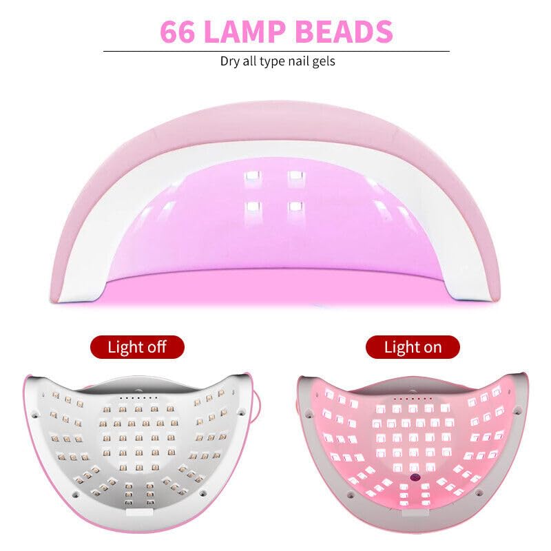 WY8 Pink Lady Nail Dryer Lamp Sun X15 Max 280W High Power 66LEDS Fast Curing Auto Sensing Dryer UV LED Ice Lamp Pedicure Light Drying Gel Polish Nail Art