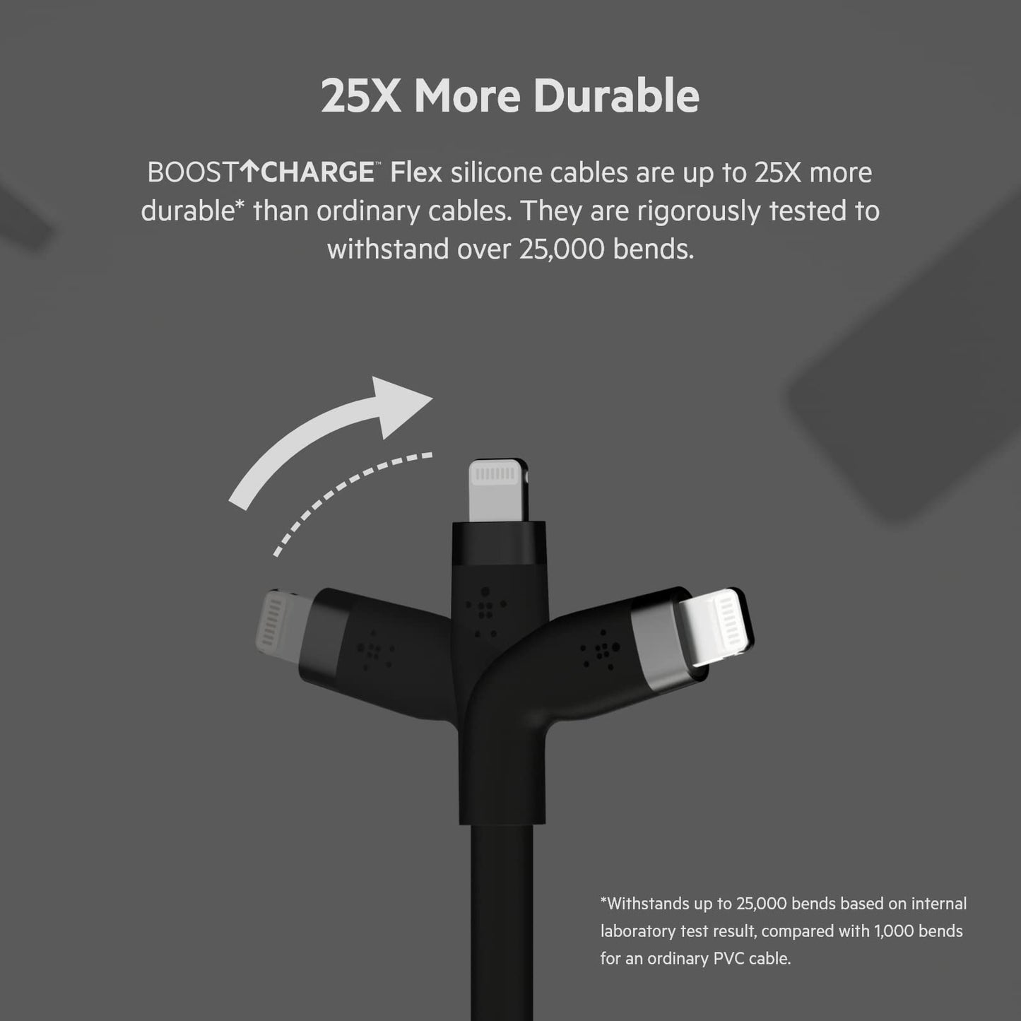 Belkin BoostCharge Flex Silicone USB Type C to Lightning Cable (2M/6.6ft), MFi Certified 20W Fast Charging PD Power Delivery for iPhone 14/14 Plus, 13, 12, Pro, Max, Mini, SE, iPad and More - Black 2M