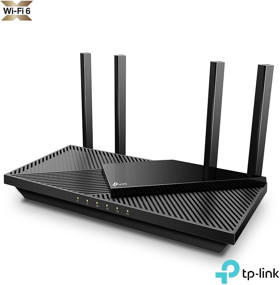 TP-Link Archer AX55 AX3000Mbps WiFi 6 Router, WiFi Router, Gigabit Ports, Internet Booster, WiFi Booster, Ultra-Low Latency, 160MHZ Bandwidth, EasyMesh, WPA3, Ideal for Gaming, Compatible with Alexa AX3000 Mbps WiFi6 Gigabit