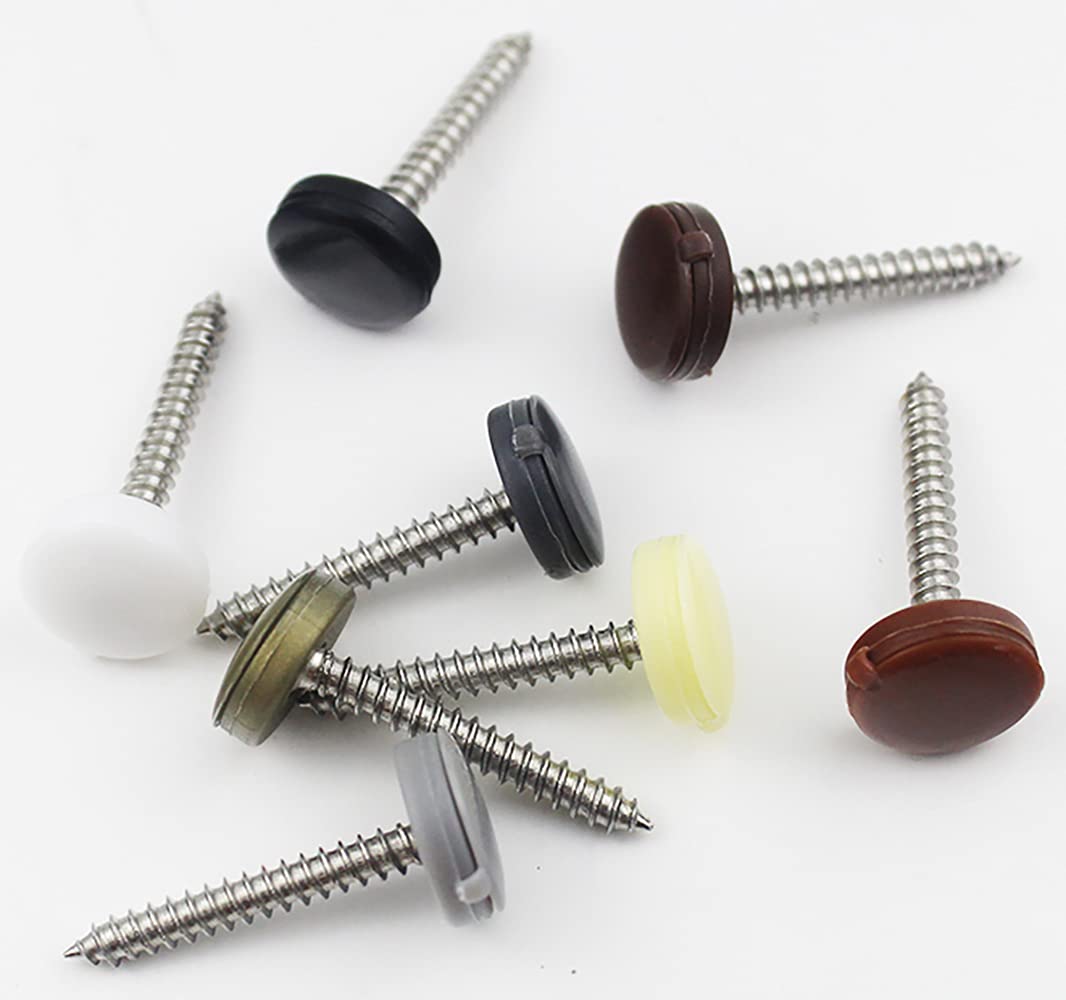 XHNFCU 150 Pcs Screw Cap, Hinged Screw Cover Caps Grey Screw Decorative Covers, for Cabinet,Furniture Etc (Grey)