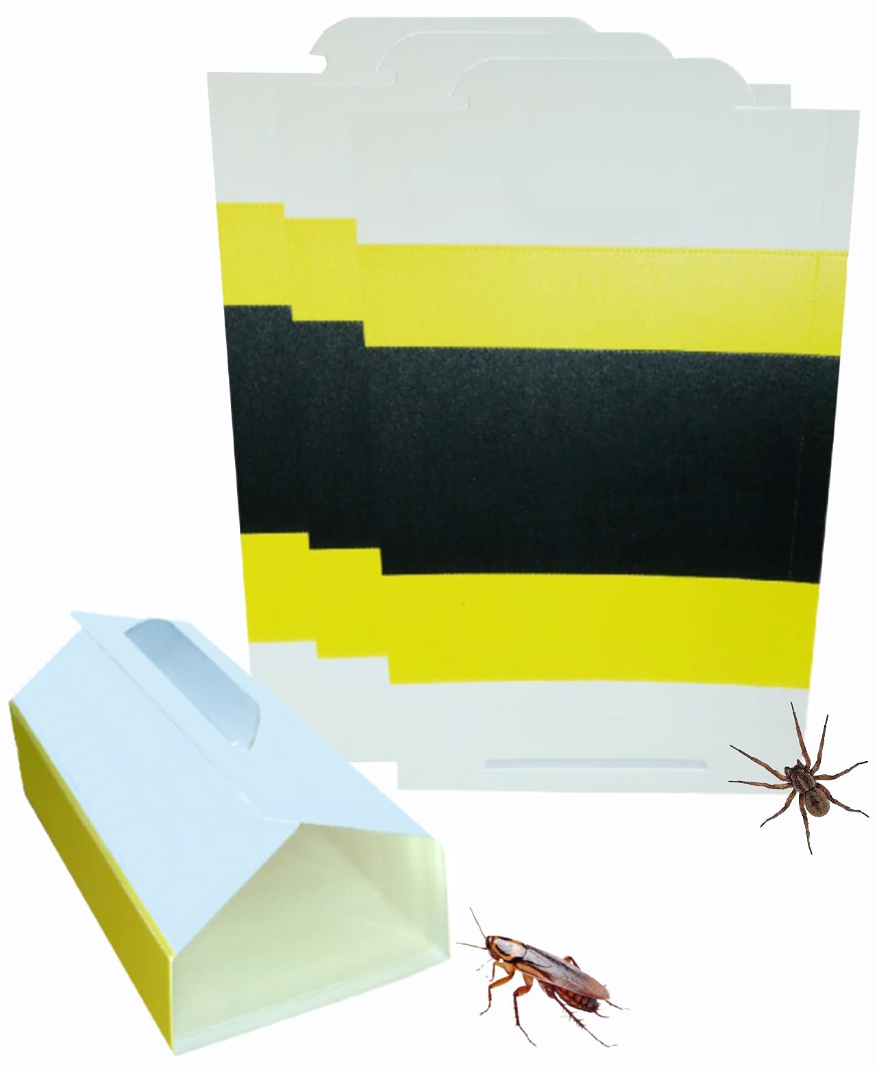 12 x Multi Use Bugs Sticky Pads Trap | Extra Strong Bugs Glue Sticky Board Trap 12 Per Pack Effective Invertebrates Traps For The Home, Garden & Office