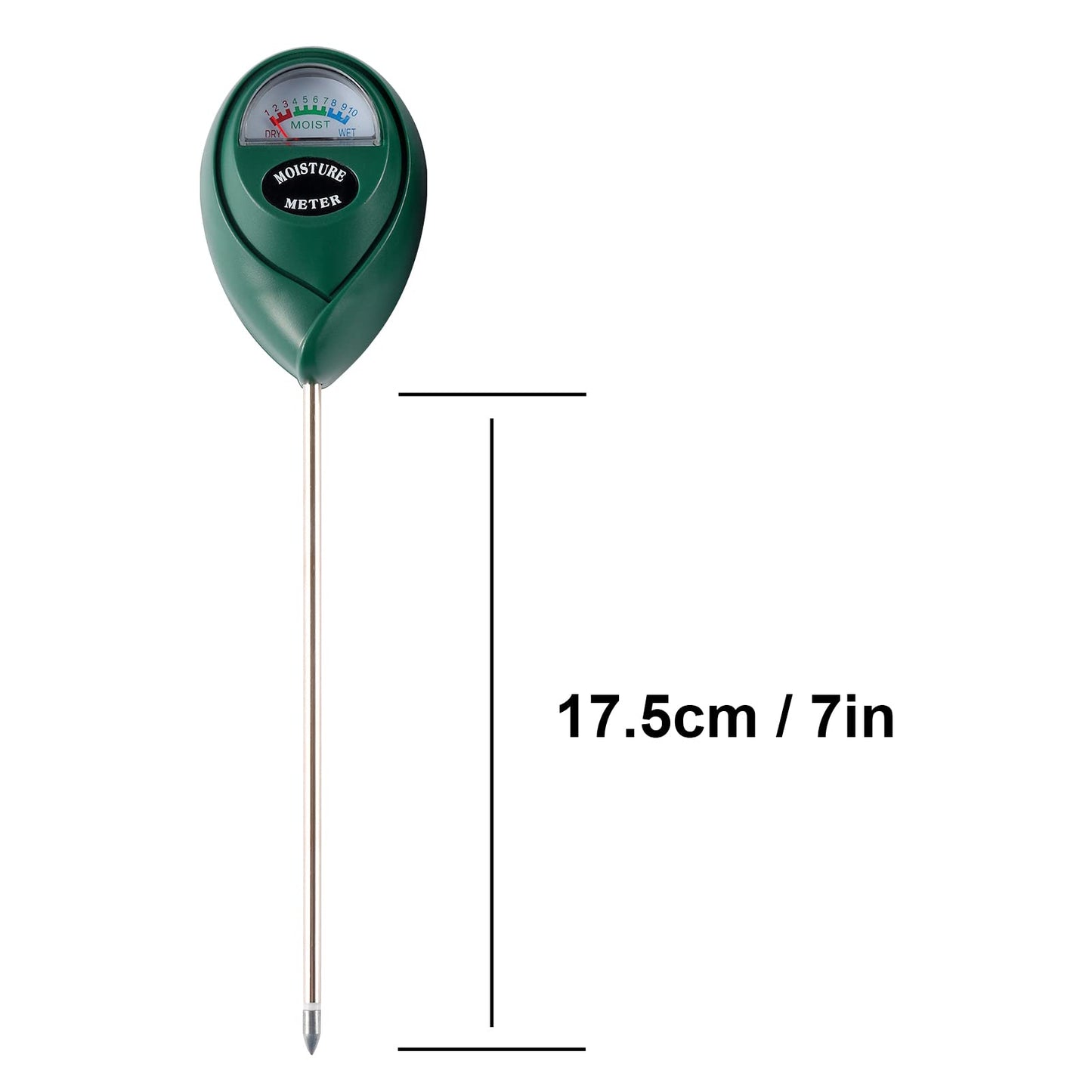 2 Packs Soil Moisture Meter, Plant Water Meter Moisture Meter for House Plants, Soil Tester Test Kit Soil Hygrometer Sensor for Garden Lawn Farm Indoor&Outdoor Use, No Battery Required (Black&Green) Green & Black