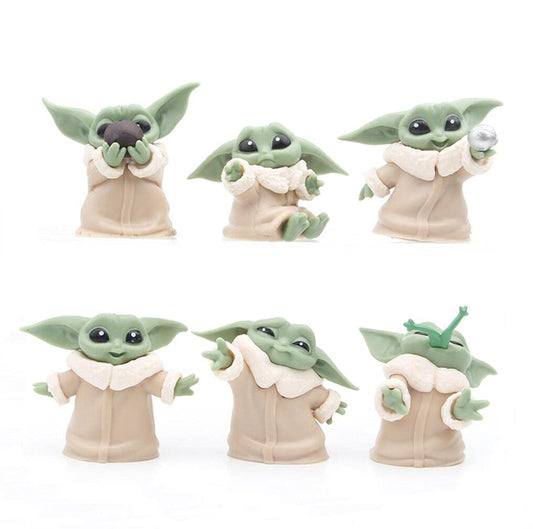 ZKTSRY 6-Pack Baby Yoda Gifts,2.2-Inch Baby Yoda Doll,Baby Yoda Toys for Kids,Baby Yoda Action Figure,Child Yoda Toy, Suitable for Movie Fans of All Ages