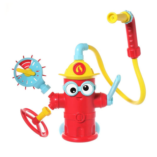 Yookidoo Ready Freddy Spray ‘N’ Sprinkle Kids Bath Toy. Action-Oriented Fire Hydrant Play Game for Children Ages 3+. Comes with 4 Fireman Accessories, Promotes STEM-Based Learning