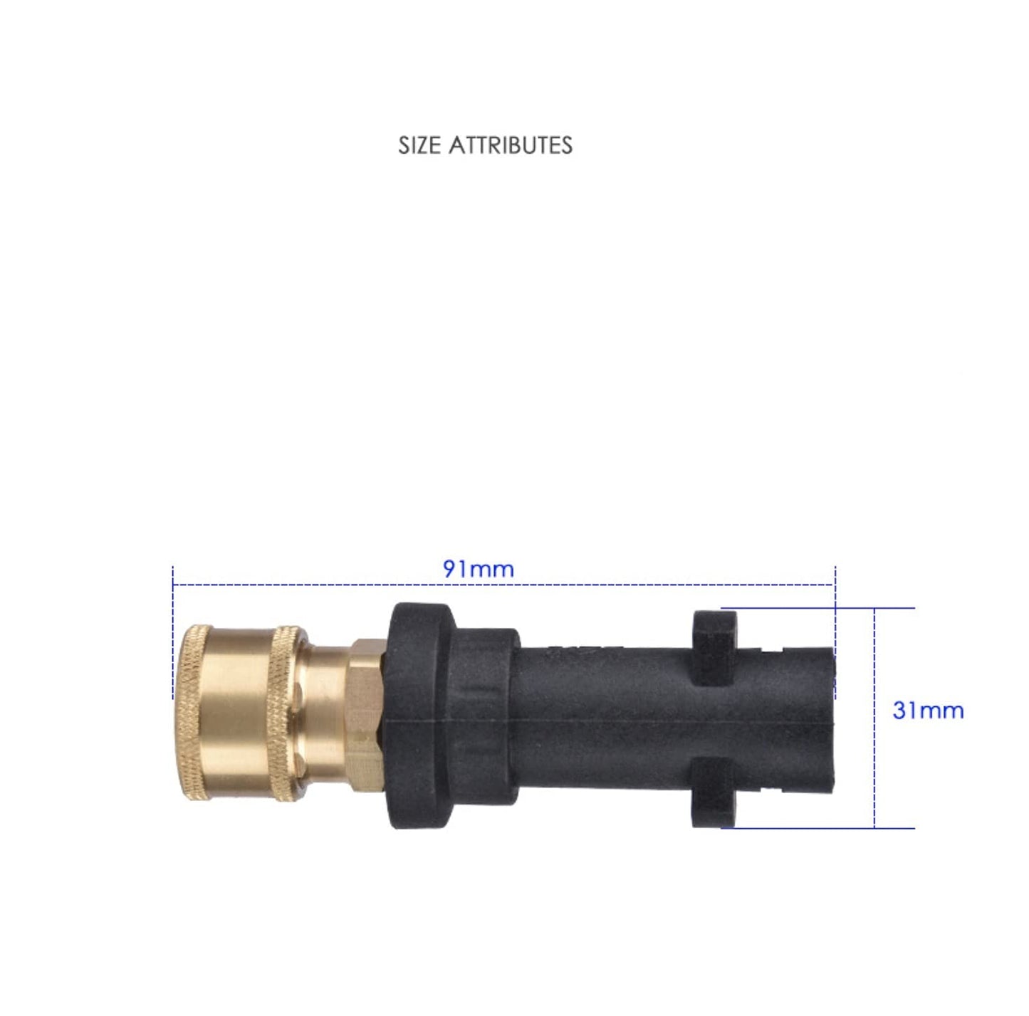 YUET Pressure Washer Adapter Accessories for Karcher K2 K3 K4 K5 K6 K7 Kärcher Handgun,1/4'' Quick Connect Female Fitting,with 5 Power Nozzle Tips Multiple Degrees, 2.5 GPM 3000 PSI