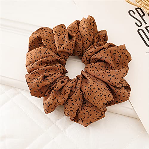 Women Girls Large satin Scrunchies XL Silk Jumbo Scrunchie for Thick long Hair Oversized Giant Scrunchy Dot Hair Ties…