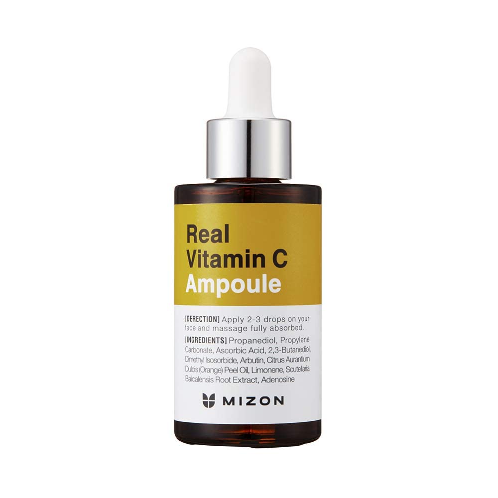 [MIZON] REAL VITAMIN C AMPOULE (30ml) Korean Skincare - Brightening Serum with Pure Vitamin C (19%) No water added - Tone Correction - Nourishing & Hydrating - Natural Ingredients