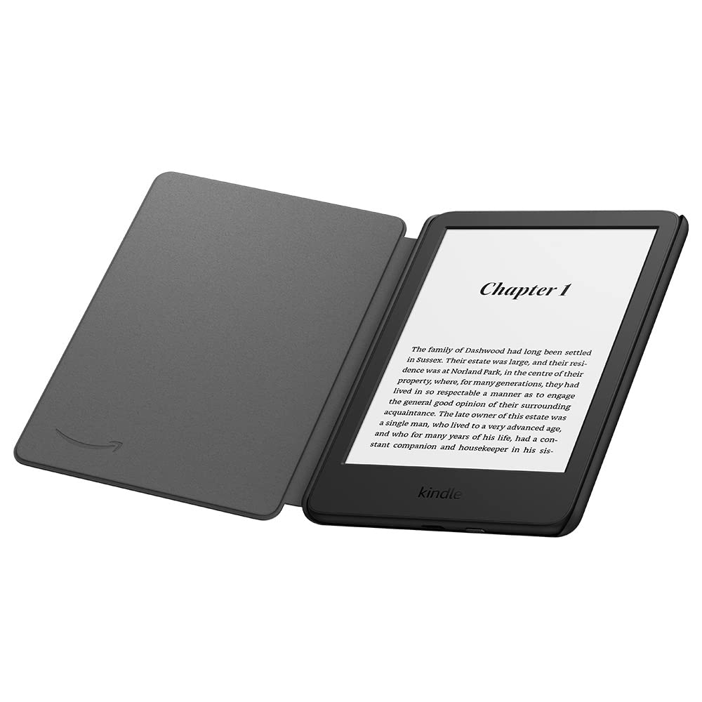 Amazon Kindle Case, Thin and Lightweight, Foldable Protective Cover - Fabric Black