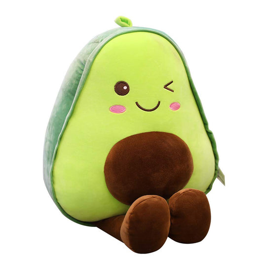 XIAOHONG 60CM Large Avocado Fruit Soft Plush Toy Furry Stuffed Toy Avocado Plush Doll Cute Toy Avocado Stuffed Pillow Kawaii Food Shaped Fruit Series Hugging Pillow for Kids