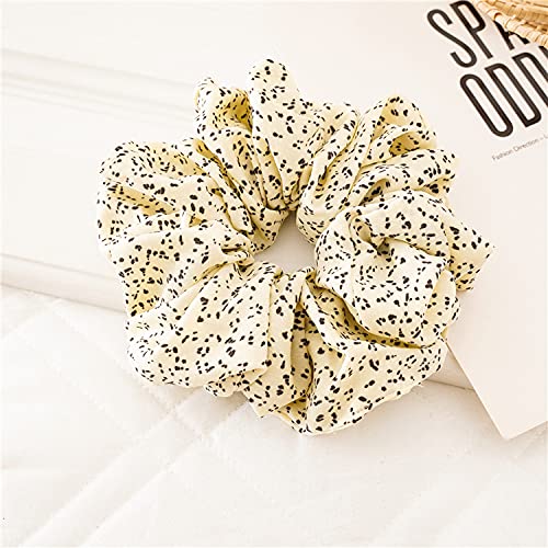 Women Girls Large satin Scrunchies XL Silk Jumbo Scrunchie for Thick long Hair Oversized Giant Scrunchy Dot Hair Ties…