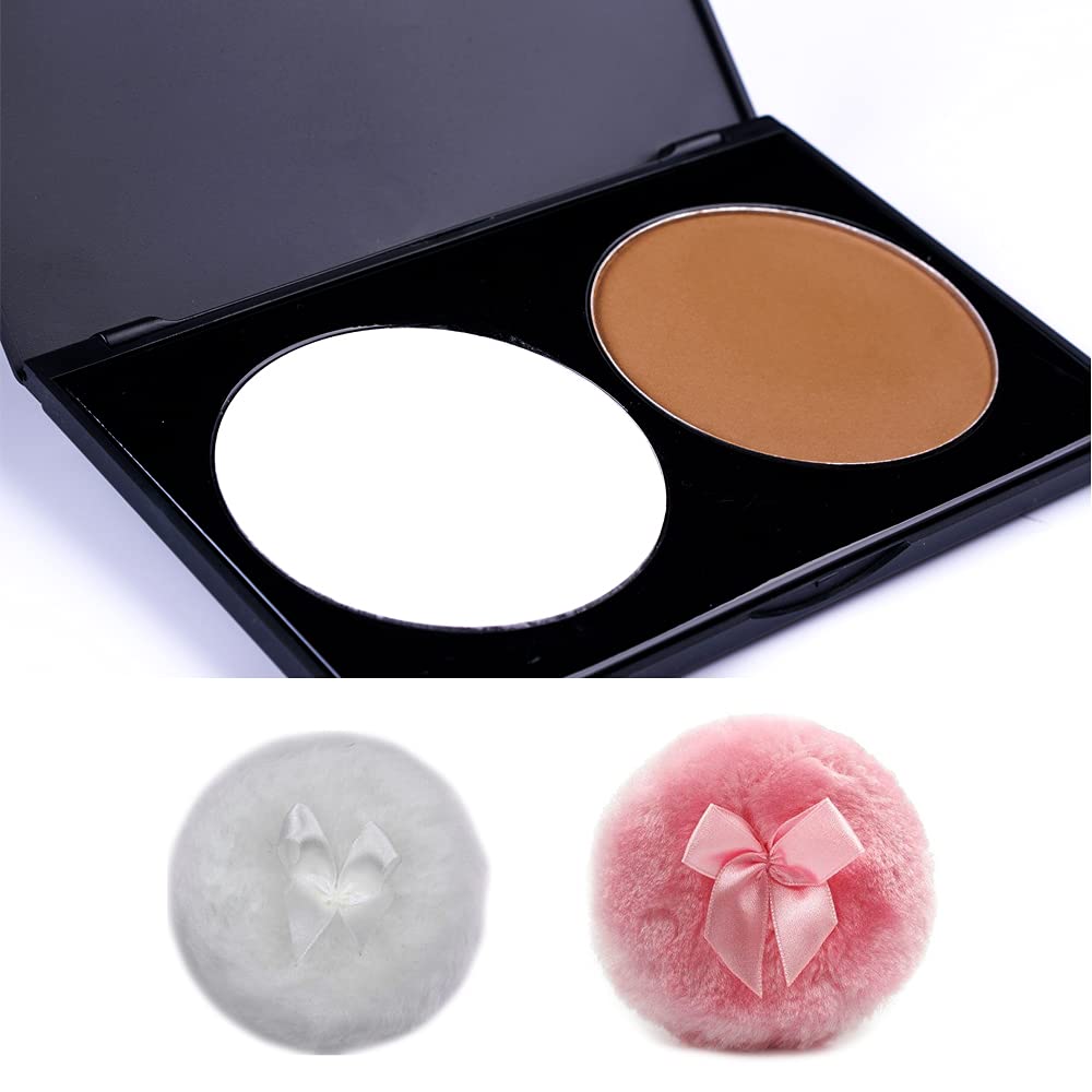 4 Pcs Fluffy Plush Powderpuff Soft Face Powder Puff Bowknot Dry Powder Puff for Face and Body Powder