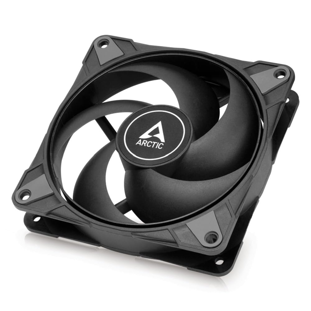 ARCTIC P12 Max - PC Fan, High-Performance 120mm Case Fan, PWM controlled 200-3300 rpm, Optimised for static pressure, 0dB mode, Fluid Dynamic Bearing - Black 1 Piece, black