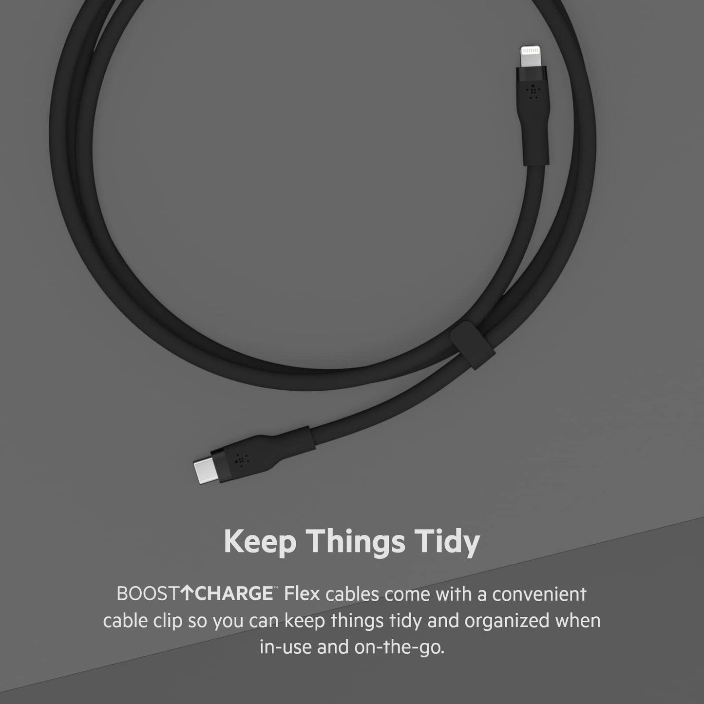 Belkin BoostCharge Flex Silicone USB Type C to Lightning Cable (2M/6.6ft), MFi Certified 20W Fast Charging PD Power Delivery for iPhone 14/14 Plus, 13, 12, Pro, Max, Mini, SE, iPad and More - Black 2M