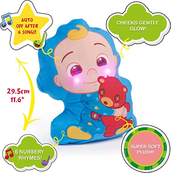 WOW! STUFF CoComelon Toys JJ Musical Sleep Soother | Pre-School Learning Toy That Plays 6 Bedtime Songs Plus Night Light | for Toddlers, Girls and Boys | Ages 2, 3, 4 and 5 JJ Sleep Soother