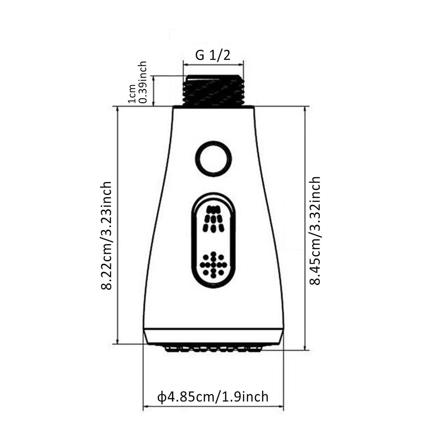 3 Functions Kitchen Tap Spray Head Pull Out Spray Shower Head for Kitchen Bathroom Mixer Tap Faucet Replacement Part, G 1/2 Connector, Chrome Finish A Chrome