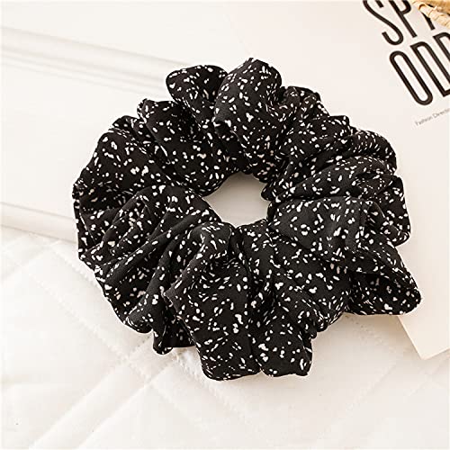 Women Girls Large satin Scrunchies XL Silk Jumbo Scrunchie for Thick long Hair Oversized Giant Scrunchy Dot Hair Ties…