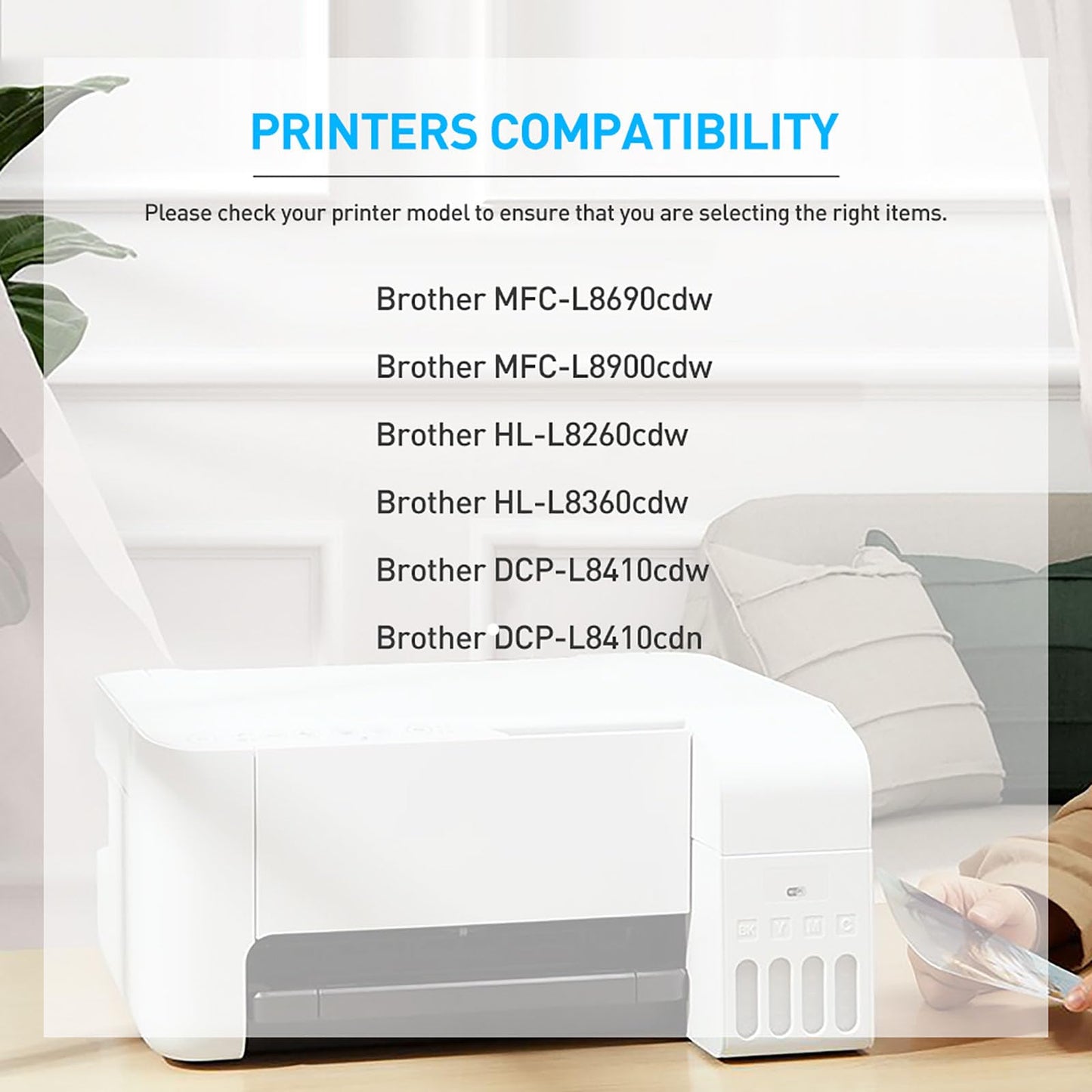 BAISINE TN423 TN-423BK Compatible Brother TN-423 TN421 Toner Cartridges for Brother HL-L8260CDW HL-L8360CDW DCP-L8410CDN DCP-L8410CDW MFC-L8690CDW MFC-L8900CDW HL-L9310CDW MFC-L9570CDW MFC-L8610CDW Black