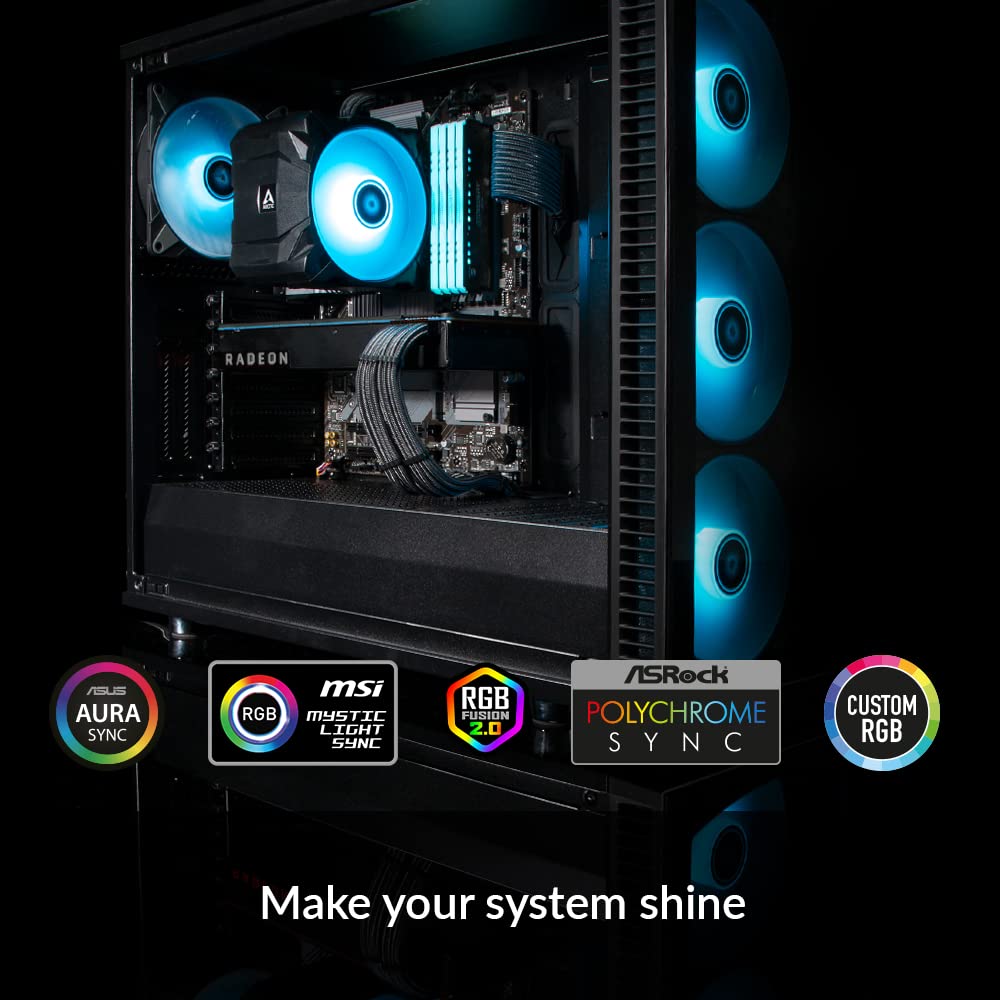 ARCTIC Freezer A35 RGB - Single Tower CPU Cooler with RGB, AMD specific, Pressure optimized 120 mm P-fan, 200-1700 RPM, 4 Heat Pipes, incl. MX-5 Thermal Paste - Black