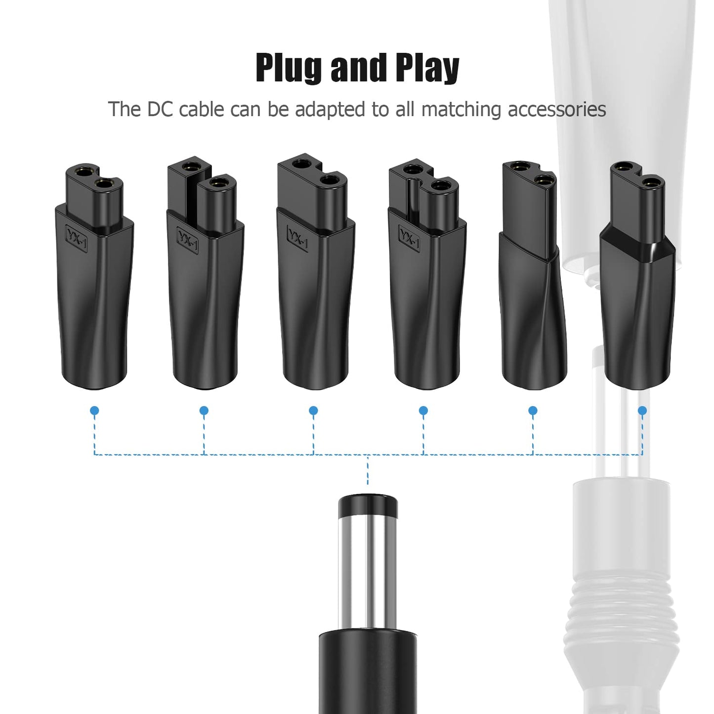 5V Charger USB Adapter Kit Compatible with Philips Shaver, Ancable 5V Charger for a Variety of Electric Hairdressers, Shavers, Beauty Instruments, Purifiers, Table Lamps and Others Charging Lead