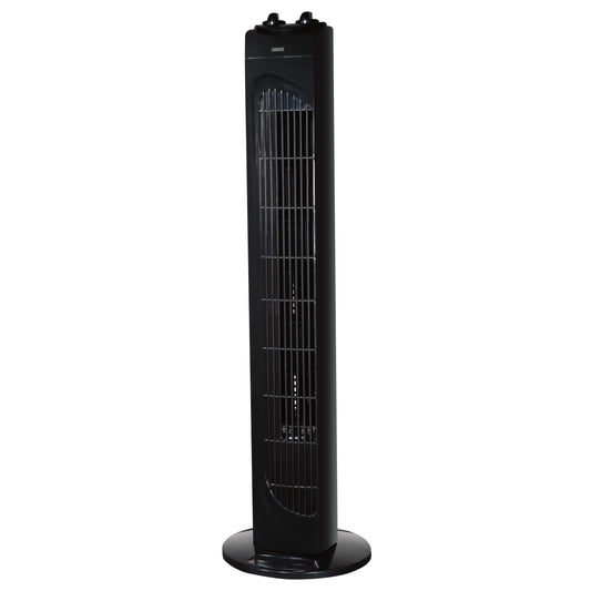 Zanussi 29" Inch, Lightweight, Tower Fan, 3 Speeds, Wide-Angled Oscillation, Powerful Airflow, Quiet Operation, Perfect For Home Or Office, Timer, Black - ZNTF2921B Single 29 Inch Tower