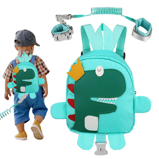 Toddler Anti-Lost Harness Backpack, Yuepin Cute Owl Baby Backpack with Safety Leash for Age 1-5 Years Old Kids Dinosaur