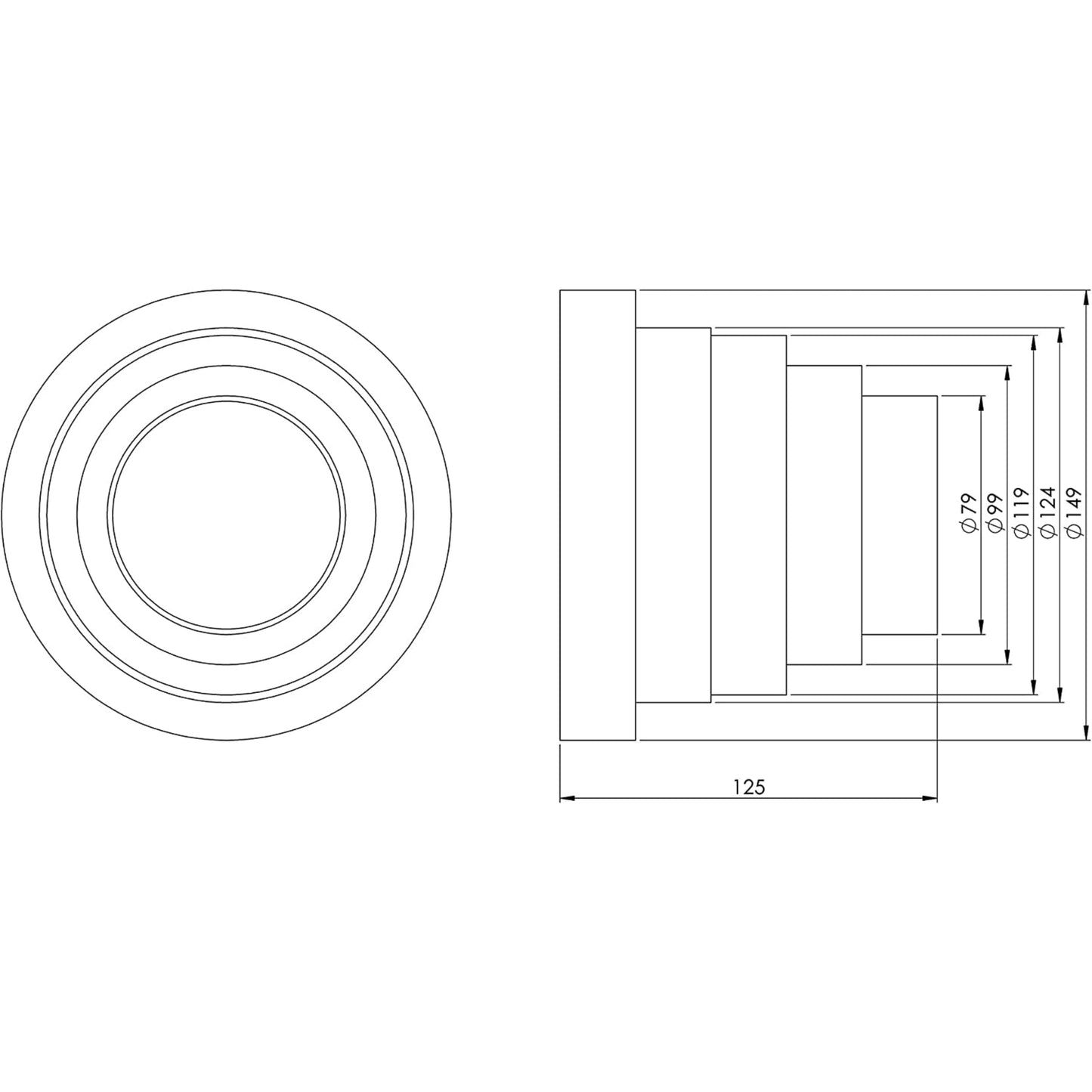 Ø 80 - 150mm / 3 - 6 inch PVC Universal Reducer - Connector for Ventilation Ducting - Round Pipe Air System Element